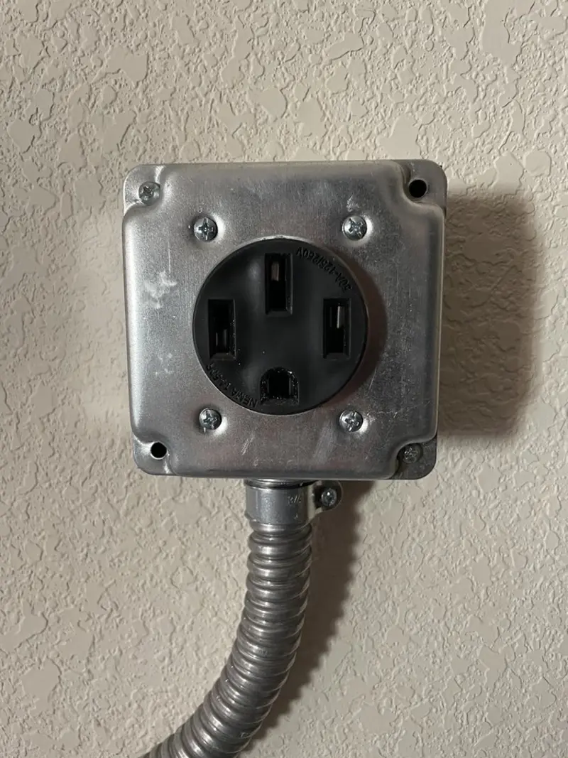 NEMA 14-50 outlet installed for Smart Home Electrical in Surfside